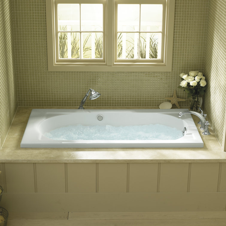 Kohler Devonshire Alcove 60" x 32" Soaking Bathtub & Reviews Wayfair